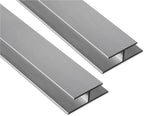 Aluminum H Connectors - Fits 4mm, 6mm, 8mm, or 10mm Twin-Wall Greenhouse Panels, Join 2 Pieces of Panels Together, 4-Foot Length, 10 Pieces (4mm Aluminum H Connectors)