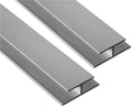 Aluminum H Connectors - Fits 4mm, 6mm, 8mm, or 10mm Twin-Wall Greenhouse Panels, Join 2 Pieces of Panels Together, 4-Foot Length, 10 Pieces (6mm Aluminum H Connectors)