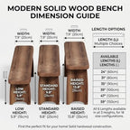 24" 31" 35" 39" 47" 59" Wooden Entryway Bench, Modern Dining Benches, End of Bed Bench for Bedroom, Dining Room, Hallway, Living Room, Wood Ladder Plant Stand(L24xW7.9xH13.8inch)