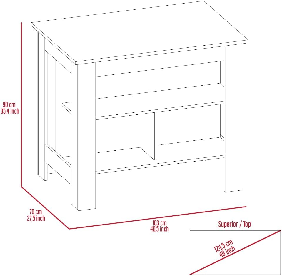 10-Shelf Kitchen Set with Island and Foldable Table | Includes 10 shelves for ample storage and space-saving foldable design
