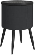 Picket House Furnishings Nebula Round Smart End Table in Black