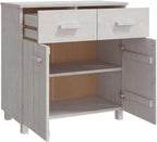 White Solid Pine Wood Sideboard with Matte Finish, 31.1 x 15.7 x 31.5 Inches, Modern Storage Cabinet for Dining Room, Spacious Drawers and Durable Construction for Home