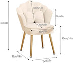Etlegor Petal Makeup Vanity Chair, 360° Swivel Makeup Stool with High Back, Modern Accent Chair with Bow Pillow for Living Room, Dressing Room, Bedroom(Pink-Gray)