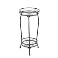 Kavlium Plant Stand Indoor Outdoor, Tall Black Metal, 2 Tier 27.1 Inch