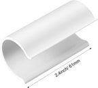Jetec 32 Pcs PVC Pipe Clips Pool Cover Clamps for Above Ground Pool Greenhouses, Row Covers, Garden, Shelters, Bird Protection, 2.4 Inch Long(for 1 Inch PVC Pipe,White)