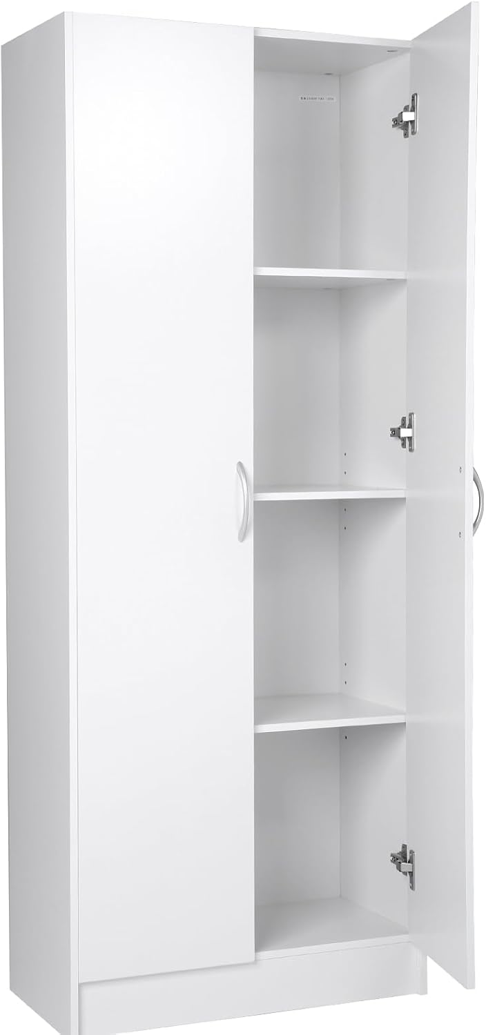 CIATRE 60" Tall Kitchen Pantry Cabinet - Freestanding Storage Cabinet with 3 Adjustable Shelves, 110LB Capacity, Soft-Close Doors, for Food, Dishes, Utensils (65.75" x 15.35")