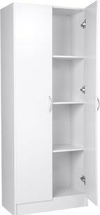 CIATRE 60" Tall Kitchen Pantry Cabinet - Freestanding Storage Cabinet with 3 Adjustable Shelves, 110LB Capacity, Soft-Close Doors, for Food, Dishes, Utensils (65.75" x 15.35")