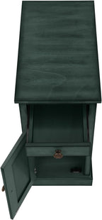 Monarch Specialties I 3992 Accent Table, End, Side Table, Nightstand, Antique Blue Veneer, Traditional