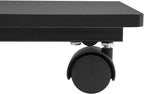 C Shaped Side Table, Small Side Table for Sofa and Bed, Computer Desk with Rolling Wheels and Storage Bag Side Table Slide Under Sofa Tray Table for Living Room Bedroom Office (Black)
