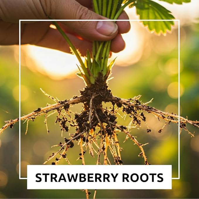 Mountain Jewels Strawberry Plants - Grow Giant Strawberries - Bare Root Plants for Growing (20 Plants)