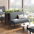 Yaheetech Small Loveseat Armless Sofa Chair with USB Ports, Dark Gray