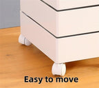 Rotating Storage Cabinet, Multi-Layer Movable Bedside Table, End Table with Rotating Drawers, Storage Sofa Side Cabinet(Yellow)