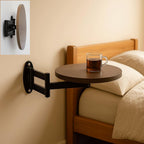 Wall Mounted Folding Table, Perfect for Bedside/Sofa Side/Desk | Floating Desk for Wall,Table for Small Spaces, Bedside Folding Coffee Table,with Heavy-Durability Brackets
