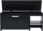 Shoe Storage Bench with Flip Drawers, Entryway Shoe Cabinet with Adjustable Shelves & Padded Seat Cushion, Shoe Organizer Storage Bench with Lift Top Storage for Hallway, Bedroom, Black