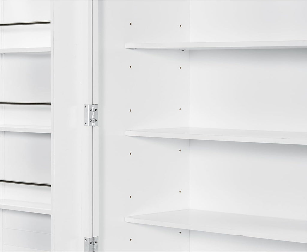 roomfitters 72" Kitchen Pantry Organizers and Storage Kitchen Cabinet, Hutch with Door Spice Racks and 6 Drawers, White