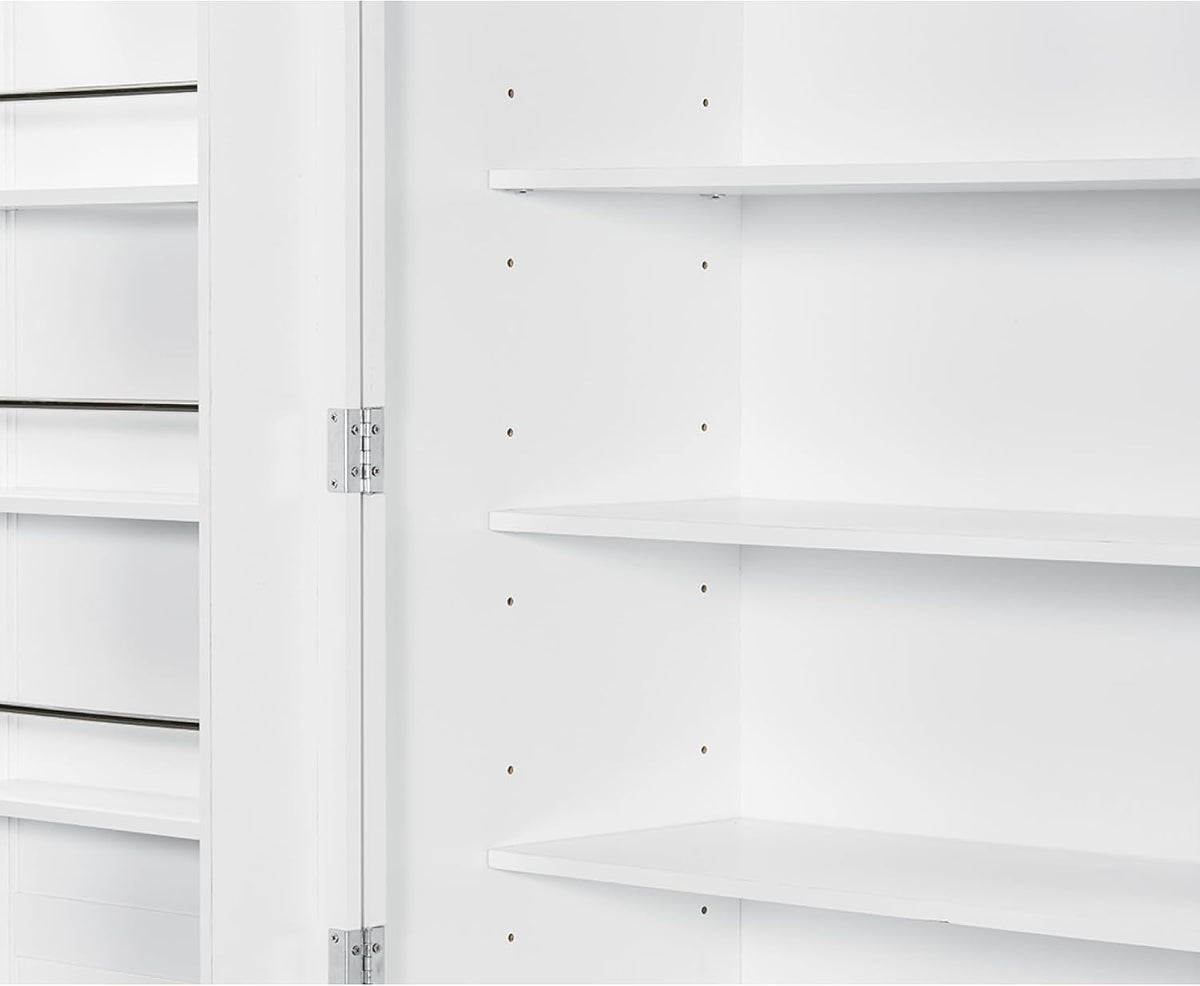 roomfitters 72" Kitchen Pantry Organizers and Storage Kitchen Cabinet, Hutch with Door Spice Racks and 6 Drawers, White