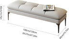 Modern Upholstered Bedroom Benches, Room Footrest Stool with Metal Legs for Entryway Dining End of Bed Entryway(Orange,120 * 40 * 40cm)