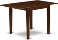 East West Furniture NDT-MAH-T Norden Kitchen Table - a Rectangle Dining Table Top with Dropleaf & Stylish Legs, 30x48 Inch, Mahogany