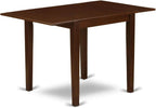 East West Furniture NDT-MAH-T Norden Kitchen Table - a Rectangle Dining Table Top with Dropleaf & Stylish Legs, 30x48 Inch, Mahogany