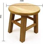 Footstool, Wooden Small Wooden Stools - and Fashionable Footstools, Compact and Lightweight Non-Slip Stools, Small Round Stools