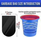 SWIHELP Trash Bags, 4 Gallon / 15 Liters Small Garbage Bags for Office, Kitchen,Bedroom Waste Bin,Colorful Portable Strong Rubbish Bags,Wastebasket Bags 120 Counts