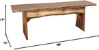 Rustic Red Door Co. Live Edge Wood Bench for Dining Table, Entryway, Bedroom, Living Room Accent, Solid Wooden Slab, Rustic Furniture, 4' Long, Walnut Wood with Clear Coat