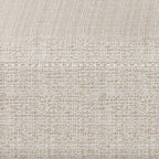 SIMPLIHOME Milltown 27" Wide Tweed Look Fabric Ottoman in Platinum