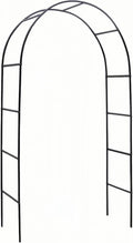 Garden Arch, Outdoor Flower Garden Arch Trellis, Sturdy Steel Arbor for Climbing Plants, Wedding Decoration, 7'8" H x 4'5" W, Dark Green