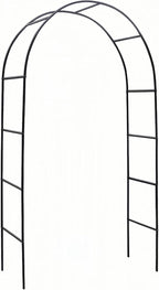 Garden Arch, Outdoor Flower Garden Arch Trellis, Sturdy Steel Arbor for Climbing Plants, Wedding Decoration, 7'8" H x 4'5" W, Dark Green