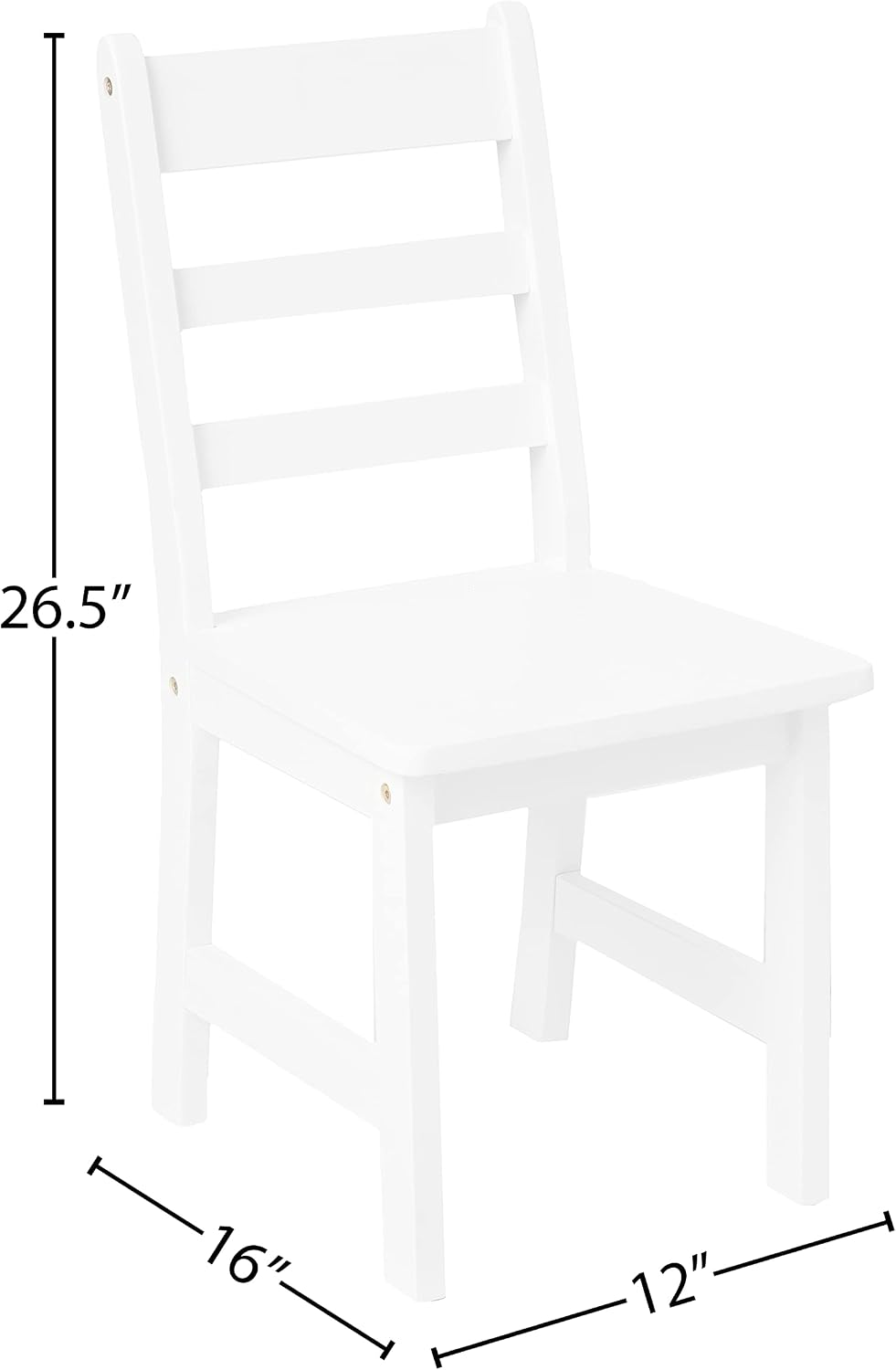 Lipper International Child's Round Table with Shelf and 2 Chairs, White