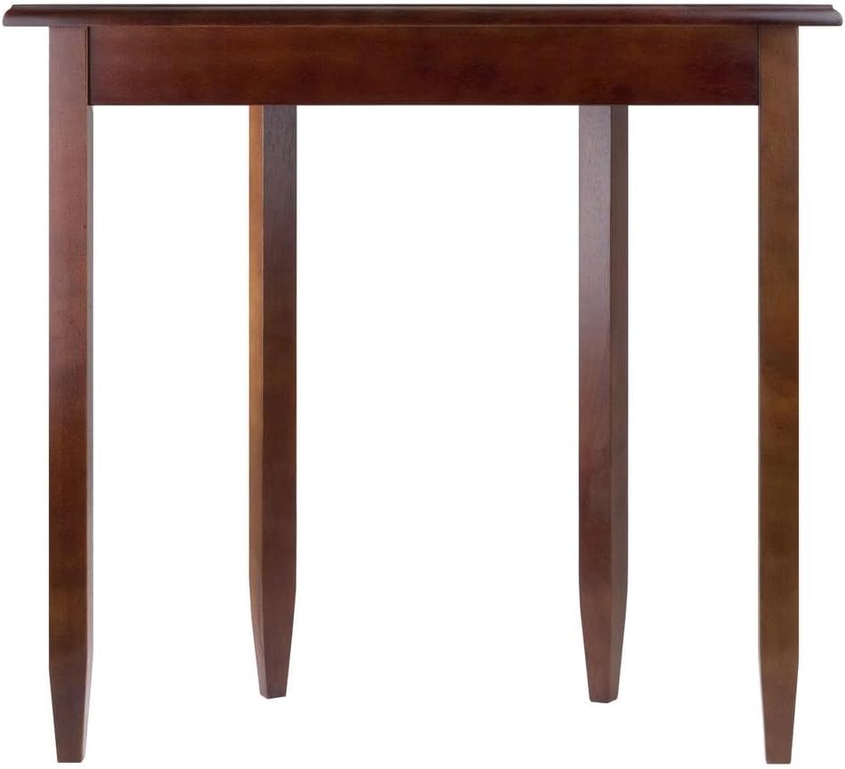 Furnifact Solid Wood Half Moon Table in Antique Walnut Finish, Elegant Small Entryway Table with Half Round Shape for Hallways, Or Living Rooms