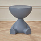 Cute Side Table, Round Sofa End Table with Hidden Storage, Versatile Nightstand, Accent Table for Living Room, Bedroom and Entryway(Blue)