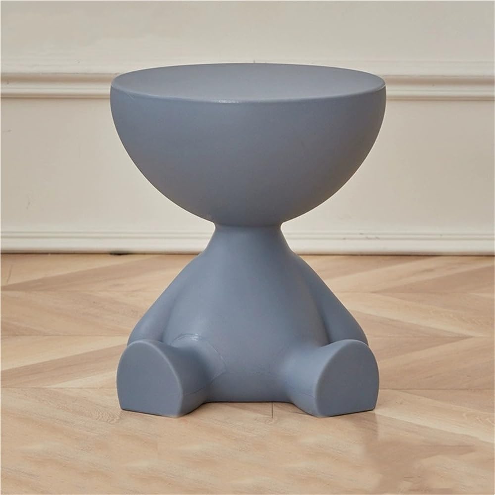 Cute Side Table, Round Sofa End Table with Hidden Storage, Versatile Nightstand, Accent Table for Living Room, Bedroom and Entryway(Blue)