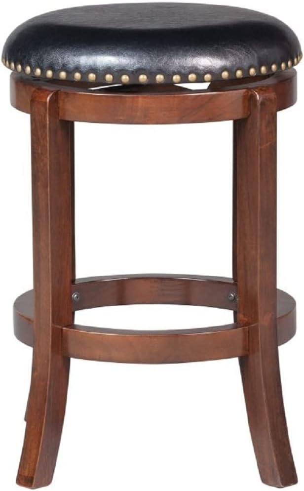 Cordova Swivel Backless Counter Stool - Mocha Brown