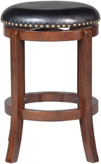 Cordova Swivel Backless Counter Stool - Mocha Brown