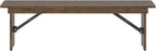 Flash Furniture Hercules 60x12 in Commercial Folding Bench, Rustic | Foldable Locking Legs, Farmhouse, Rustic