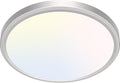 zemty LED Ceiling Light Brushed Nickel - 12In 28W 3200lm Silver Flush Mount Ceiling Light with 3 Color Temperature 3000K/4500K/6000K - Round Flat Light Fixture for Kitchen Bathroom Shower
