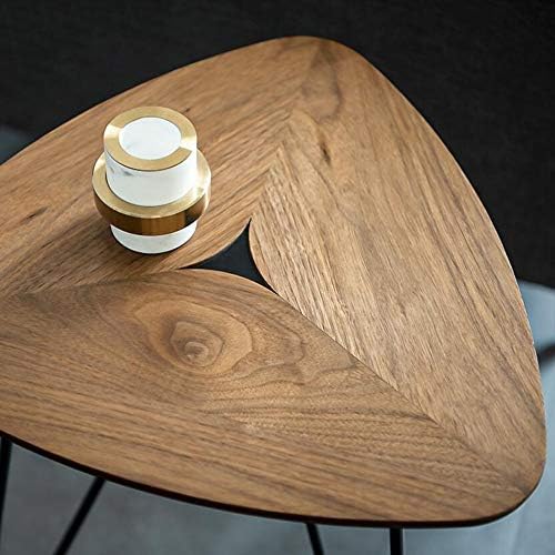 Telephone Table, Side Table,16.92",Sofa Side Table,Bedroom Balcony Small Telephone Tables,Metal Hairpin Legs(Color:Walnut,Size:16.9216.9222.44in)