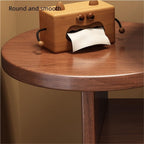 Round End Table with Cat Nest Nightstand Side Table with Storage Bedside Tables Accent Tables for Living Room Long-Lasting(Natural)