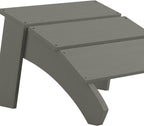 Flash Furniture Sawyer Indoor/Outdoor Commercial Grade Adirondack Ottoman - Gray All-Weather Adirondack Style Footrest