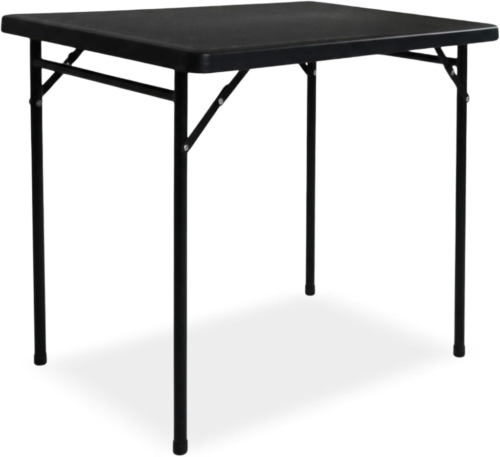 3ft Rectangular Folding Table for All-Occasion, Foldable Table with HDPE Tabletop and Steel Legs, Durable and Stable Small Folding Table, Perfect for Camping, Picnic, Party, Indoor & Outdoor, Black