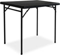 3ft Rectangular Folding Table for All-Occasion, Foldable Table with HDPE Tabletop and Steel Legs, Durable and Stable Small Folding Table, Perfect for Camping, Picnic, Party, Indoor & Outdoor, Black