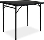 3ft Rectangular Folding Table for All-Occasion, Foldable Table with HDPE Tabletop and Steel Legs, Durable and Stable Small Folding Table, Perfect for Camping, Picnic, Party, Indoor & Outdoor, Black