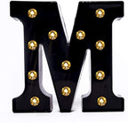 Foaky Black LED Marquee Number Lights Sign Light Up Marquee Number Lights Sign for Night Light Wedding Birthday Party Battery Powered Christmas Lamp Home Bar Decoration