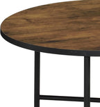 Vintage Oak and Black 2 Piece Nesting Tables with Brown+Black | Nesting tables with vintage oak and black finish for rustic elegance