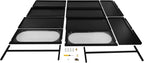Xuthusman 3 Tier Floor Storage Cabinet, Freestanding Storage Unit with Adjustable Shelves, Magnetic Doors Kitchen Accent Cabinet Kitchen Organizers and Storage for Bathroom（Black）