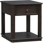 Pemberly Row 3 Piece Table Set, Rubberwood and Oak Veneers, Aged Oak Finish, Includes Cocktail Table with Lift Tops and Casters, 2 End Tables with Drawers, Antique Pewter Knobs, Living Room Furniture