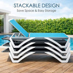 Kozyard 3-Piece Outdoor Chaise Lounge Set Fully Flat Adjustable Lounger | Aluminum Frame & Resin Legs, Textilene Fabric for Poolside, Backyard & Beach Gray, 2 Chairs + Table