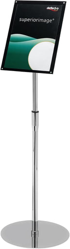 Deflecto 165242 A4 Bevelled Edge Floor Standing Sign Holder