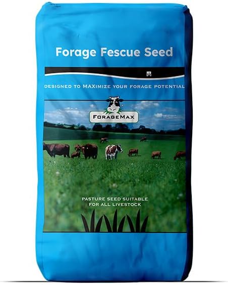 Outsidepride Forage Tall Fescue Grass Seeds - 25 lb. Perennial, Drought-Tolerant & Easy to Grow, Pasture Seeds for Planting Soft & Abundant Grass, Great for Grazing Livestock & Hay Production
